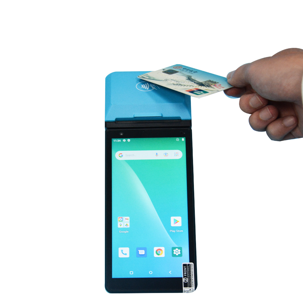GMS Custom 6-дюймовый Android 11 MSR+NFC+считыватель контактных карт Ручной сенсорный экран POS-машина Z500C