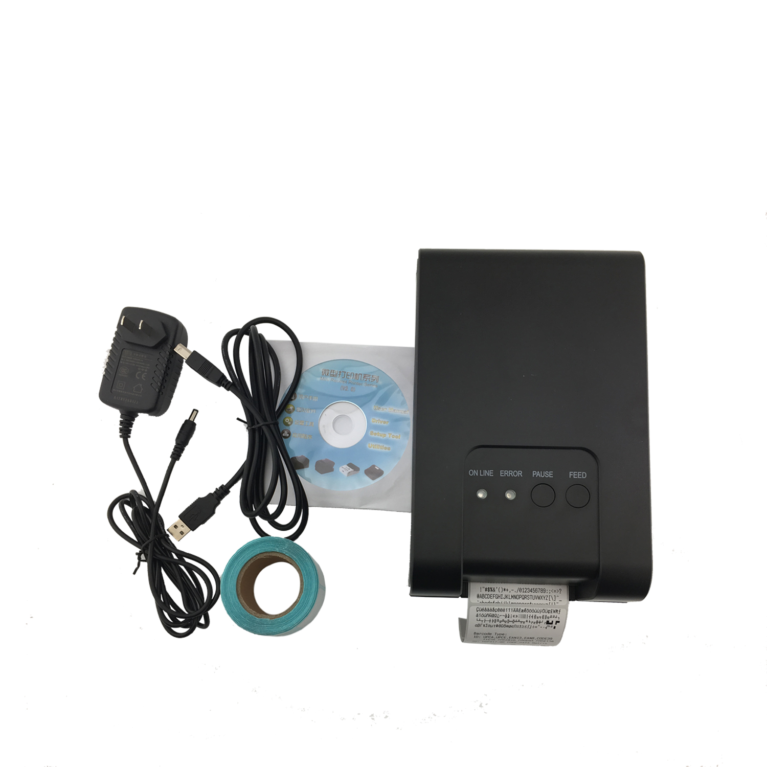 Настольный ESC/POS 58 мм USB Ethernet USB-интерфейс Термальный принтер этикеток со штрих-кодом HCC-TL21