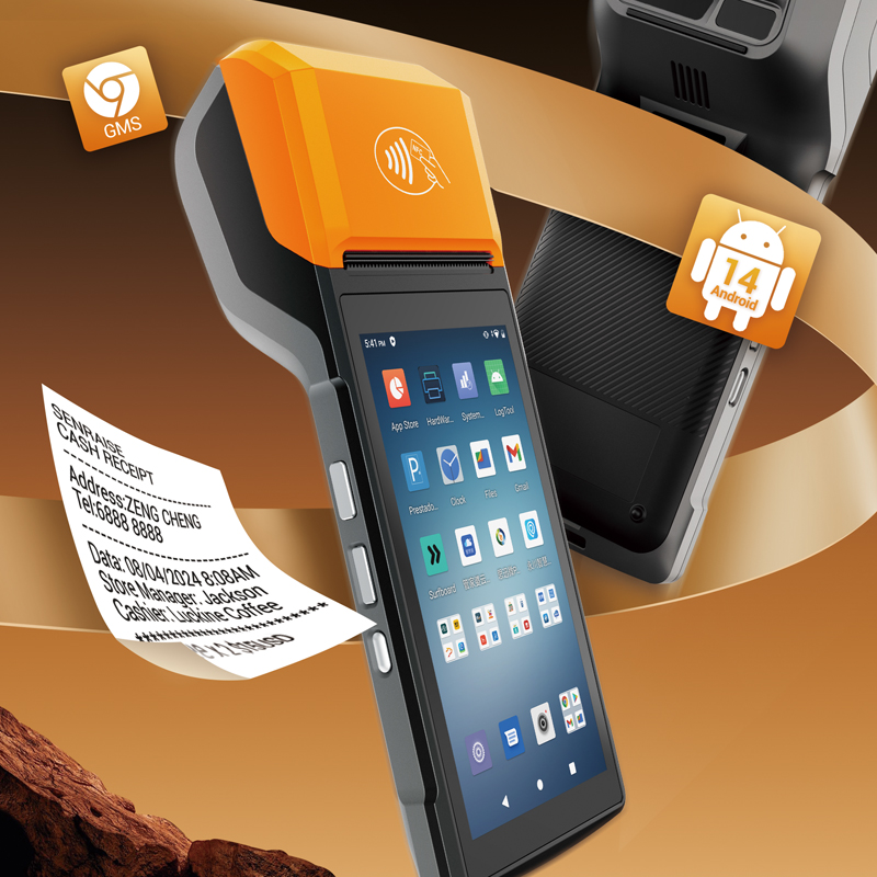 HCCTG NFC GPS 4G Android 14 Smart Mobile Terminal с 58 -мм принтером R330 Plus