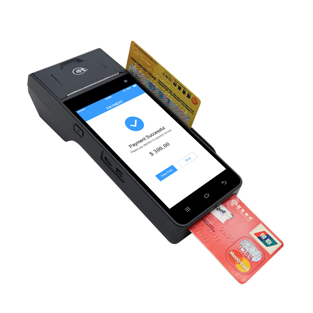 5-дюймовый 4G Android 12 карт портативной считывания POS с принтером HCC-Z90
