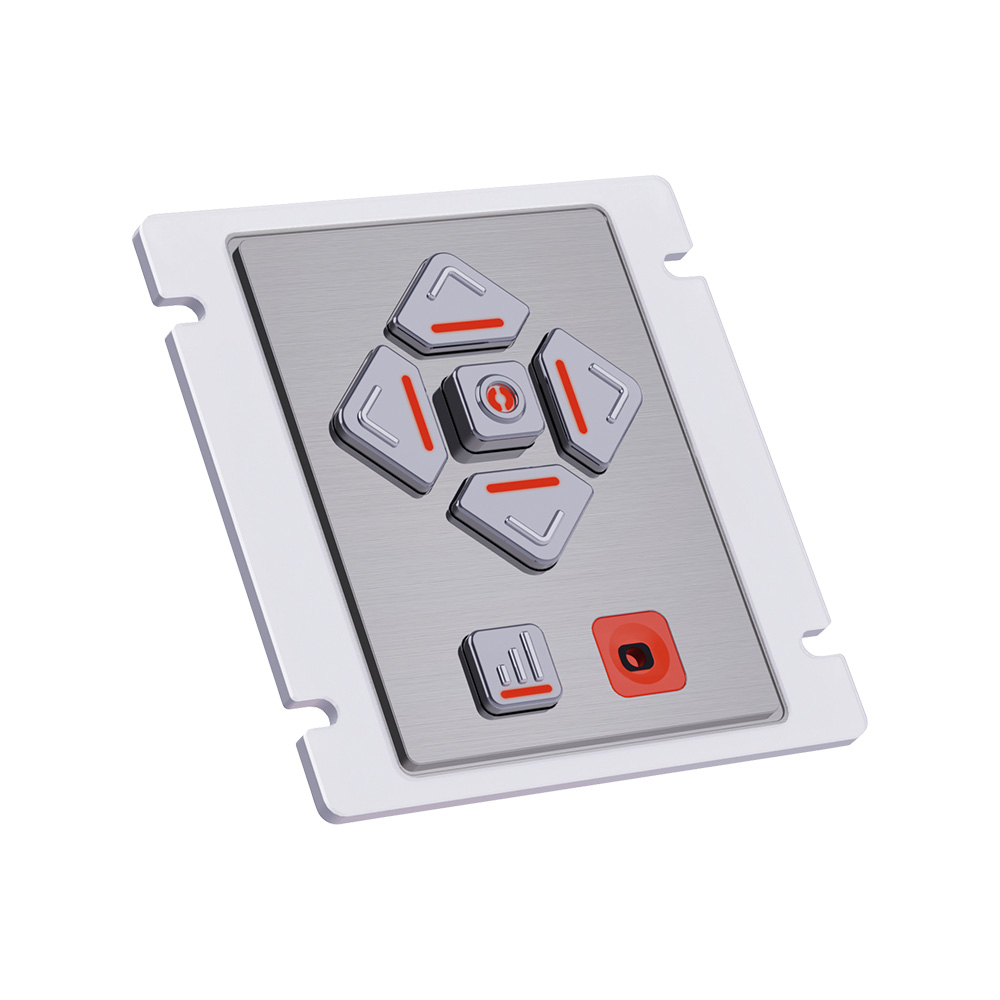 6-клавишная программируемая клавиатура Брайля с подсветкой ADA DDA, аудионавигационная клавиатура для POS-киосков AKB10