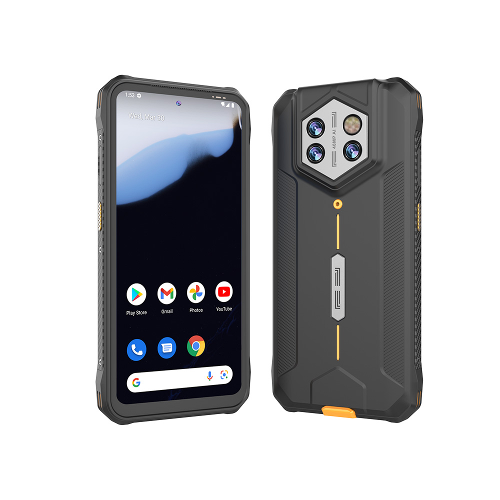 H68T Прочный портативный КПК на базе Android 14 с дисплеем 6,56 дюйма, защитой IP68, 4G NFC и дополнительным сканером штрих-кода